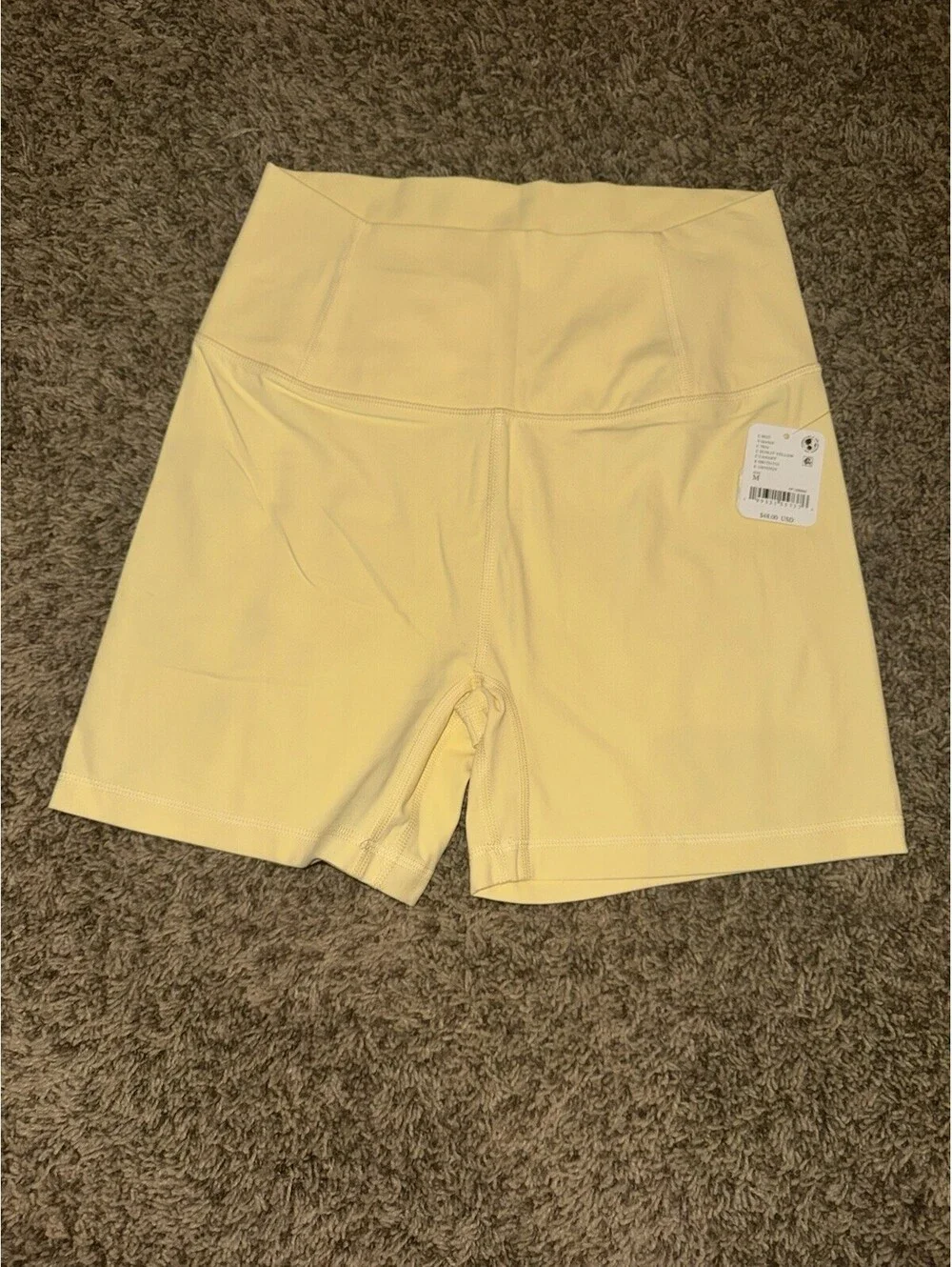 NWT Women’s Free People FP Movement Never Better Bike Shorts (Medium) Yellow